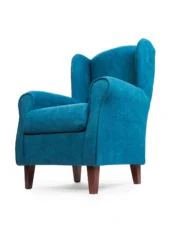 sillón orejero azul