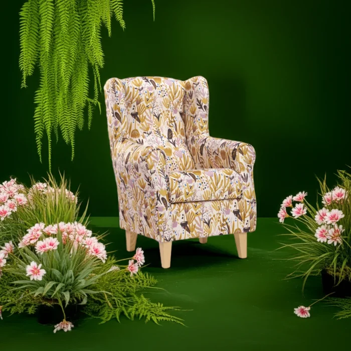 sillon roma flores mostaza3