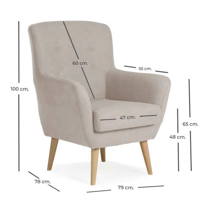 sillon nordico helsinki beige medidas