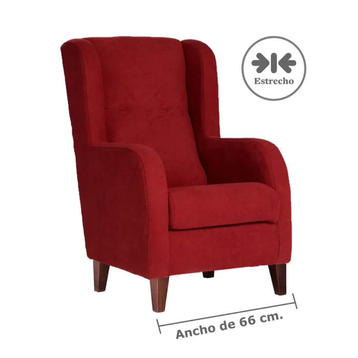 sillon lisboa granate nogal