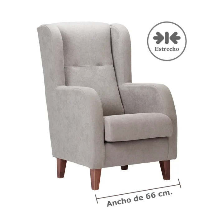 sillon lisboa gris nogal