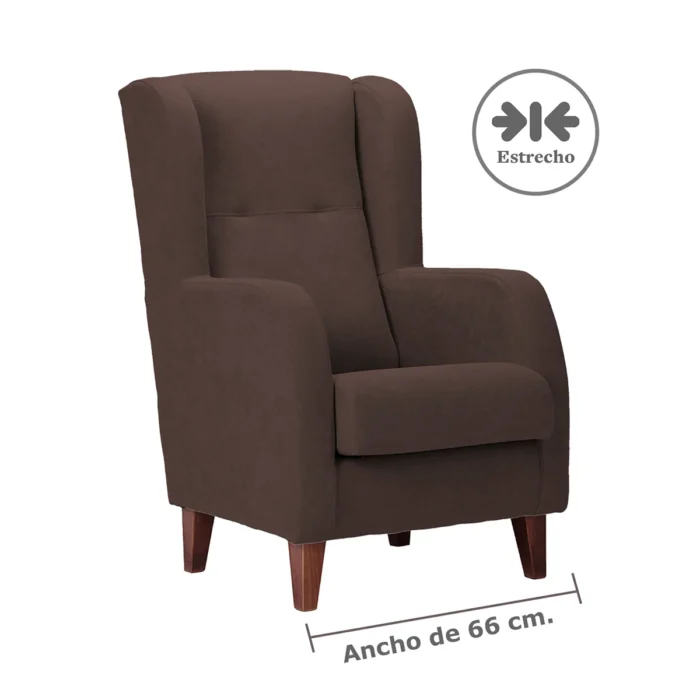 sillon lisboa marron nogal