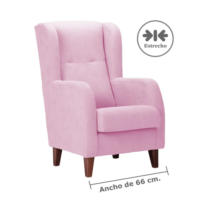 sillon lisboa rosa nogal