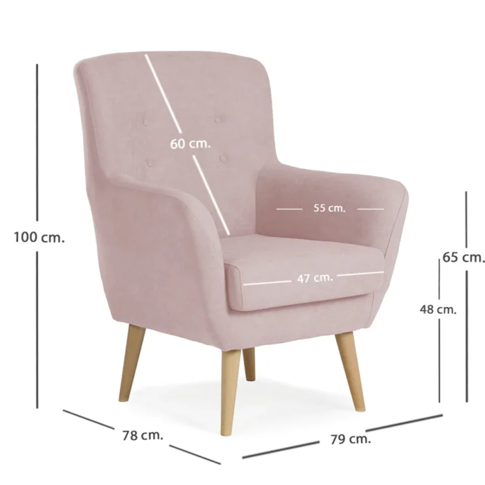 sillon nordico helsinki rosa medidas