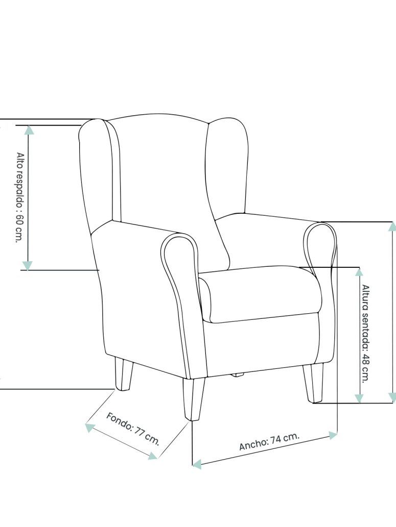medidas del sillón orejero